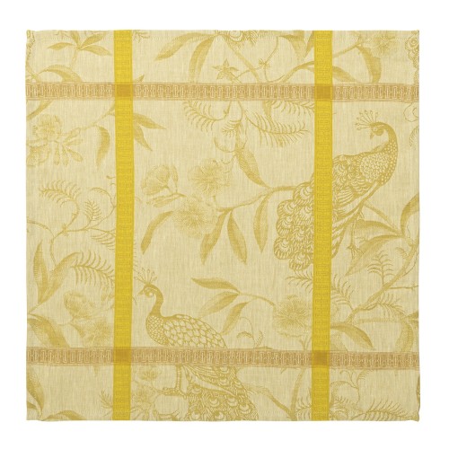 Serviettes de table pur lin A L'orangerie Mimosa, Le Jacquard Français 