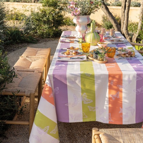 Nappes enduites Bal des papillons Lilas, Le Jacquard Français