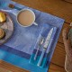 Set de table coton antitache Sinharâja Océan, Le Jacquard Français VERSO
