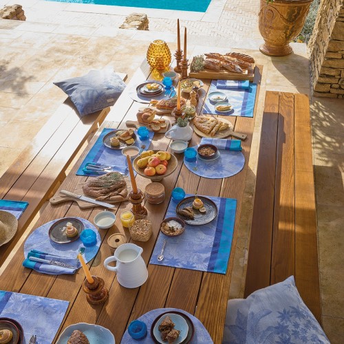 Set de table coton antitache Sinharâja Océan, Le Jacquard Français  VERSO