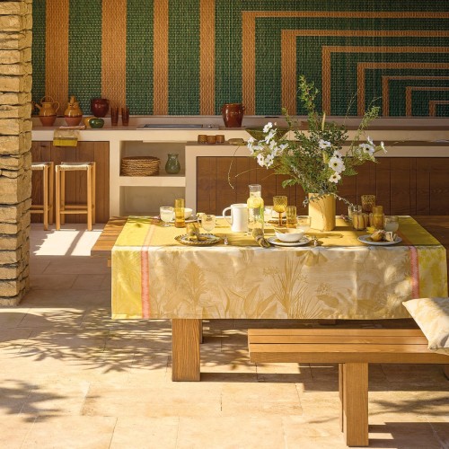 Nappes Sinharâja Fauve, Le Jacquard Français
