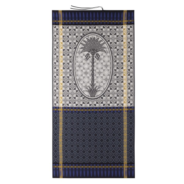 Drap de plage nid d'abeilles Palmeraie Oasis 100x200cm, Le Jacquard Français
