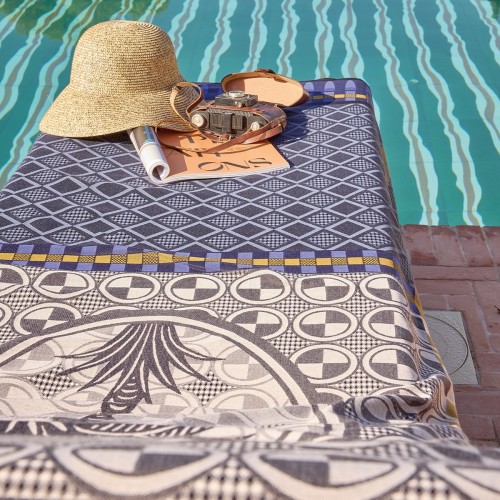 Drap de plage Palmeraie Oasis 100x200cm, Le Jacquard Français
