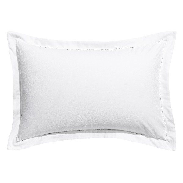 Taie d'oreiller rectangle 50x75 coton peigné  118 fils/cm² Portofino Bianco