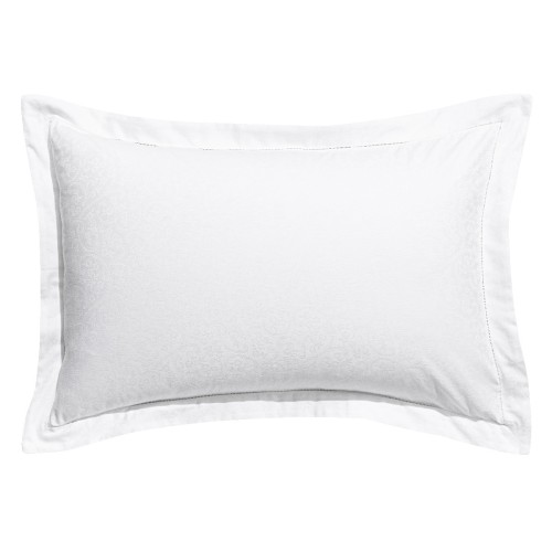 Taie d'oreiller rectangle 50x75 coton peigné  118 fils/cm² Portofino Bianco