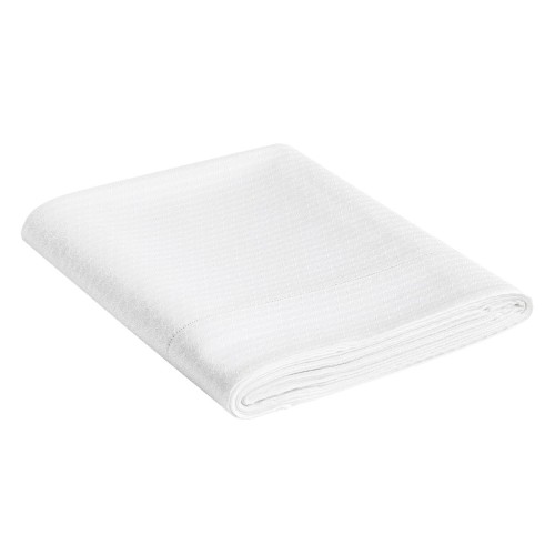 Drap plat coton peigné  118 fils/cm² Portofino Bianco