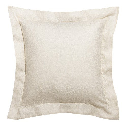 Le Jacquard Français - Taie d'oreiller carrée jacquard métis coton/lin 118 fils/cm² Victoria Jasmin