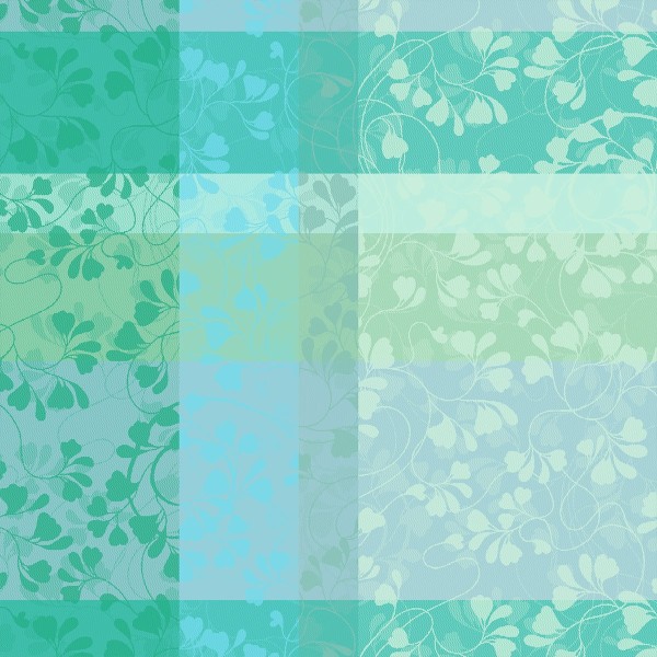 Serviettes de table Mille Feuillages Turquoise, Garnier-Thiébaut 