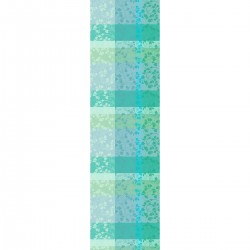 Chemin de table Mille Feuillages Turquoise, Garnier-Thiébaut