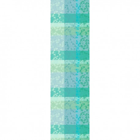 Chemin de table Mille Feuillages Turquoise, Garnier-Thiébaut