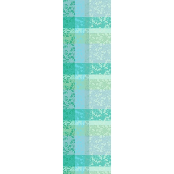Chemin de table Mille Feuillages Turquoise, Garnier-Thiébaut