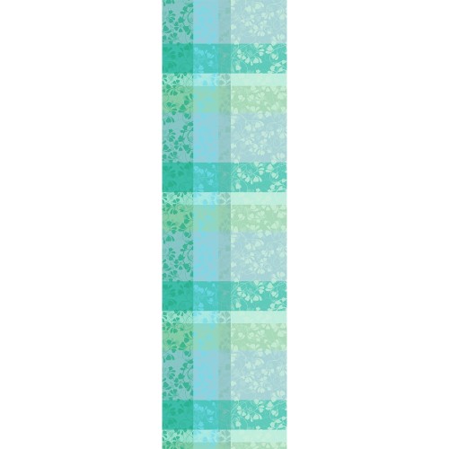 Chemin de table Mille Feuillages Turquoise, Garnier-Thiébaut
