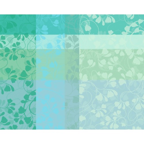 Set de table Mille Feuillages Turquoise, Garnier-Thiébaut 