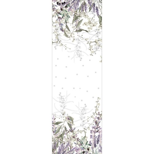 Chemin de table métis lavé  lin et coton Parfum de lavande Mauve, Garnier-Thiébaut