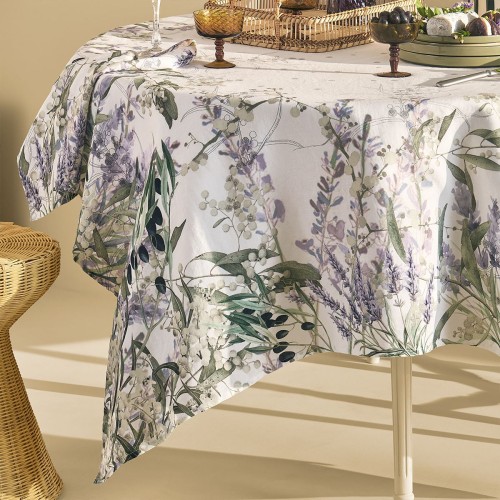 Nappes métis lavé  lin et coton Parfum de lavande Mauve, Garnier-Thiébaut