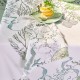 Serviettes de table imprimé métis lavé lin/coton Balade Marine Verde, Garnier-Thiébaut 