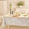Nappe sur mesure Mille Hortensias Naturel laize 185cm, Garnier-Thiébaut