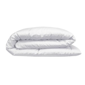 Garnier-Thiébaut - Housse de couette unie en satin de coton 120 fils/cm² Ava Blanc 2