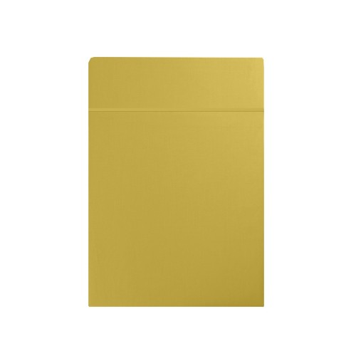 Garnier-Thiébaut - Drap plat uni en satin de coton 120 fils/cm² Ava Curry