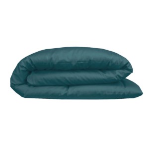Garnier-Thiébaut - Housse de couette unie en satin de coton 120 fils/cm² Ava Canard 2