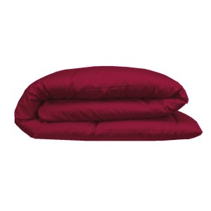 Garnier-Thiébaut - Housse de couette unie en satin de coton 120 fils/cm² Ava Dahlia 2
