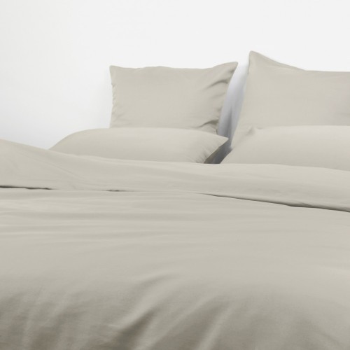 Garnier-Thiébaut - Parure de lit unie en satin de coton 120 fils/cm² Ava Lin