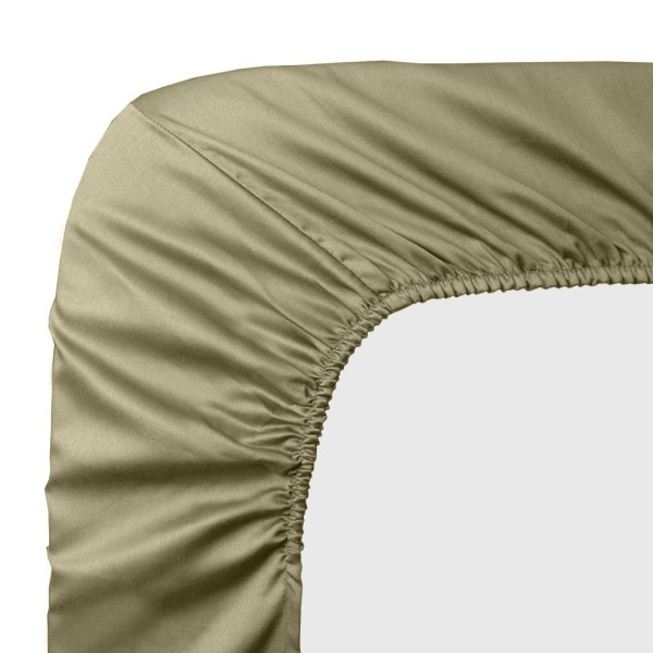 Garnier-Thiébaut - Drap housse uni en satin de coton 120 fils/cm² Ava Mordoré