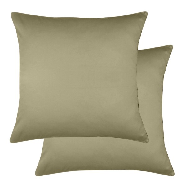 Garnier-Thiébaut -Taies d'oreiller unies en satin de coton 120 fils/cm² Ava Mordoré