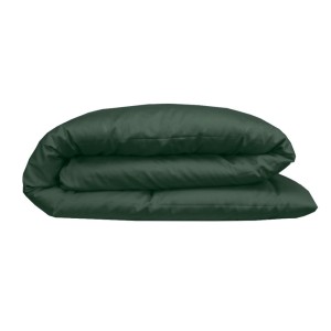 Garnier-Thiébaut - Housse de couette unie en satin de coton 120 fils/cm² Ava Sauge 2