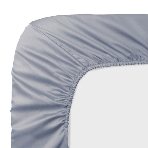 Garnier-Thiébaut - Drap housse uni en satin de coton 120 fils/cm² Ava Souris