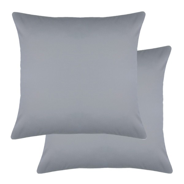 Garnier-Thiébaut - Taies d'oreller unies en satin de coton 120 fils/cm² Ava Souris