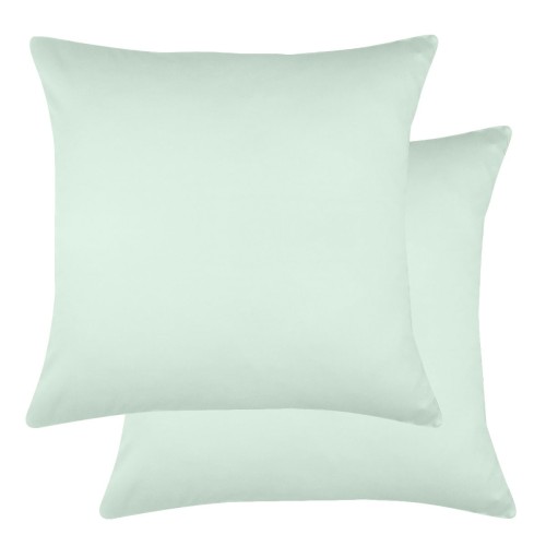  Taies d'oreiller unies en satin de coton 120 fils/cm² Ava Lagon