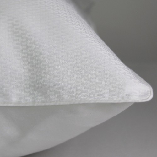 Garnier-Thiébaut - Taies jacquard en satin de coton 130 fils/cm² Vibrato Blanc