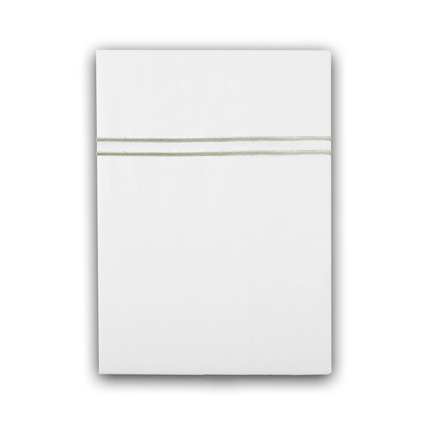 Drap plat en satin de coton 120 fils/cm² Palais chic Blanc et Diamant