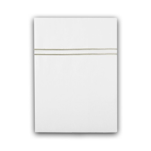 Drap plat en satin de coton 120 fils/cm² Palais chic Blanc et Diamant