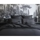 Housse de couette unie en satin de coton Bio Teophile Eclipse