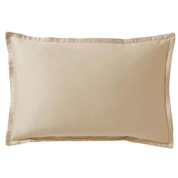 Taie rectangulaire satin de coton Bio Teophile Désert