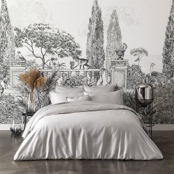 Housse de couette satin de coton Bio Teophile Argent