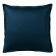 Taie carrée satin de coton Bio Teophile Marine