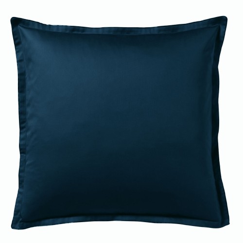 Taie carrée satin de coton Bio Teophile Marine