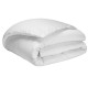 Housse de couette unie en satin de coton Bio Teophile Neige, Alexandre Turpault