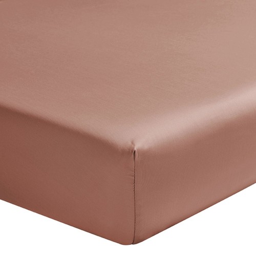 Alexandre Turpault - Drap housse uni en satin de coton Bio 120 fils/cm² Teophile Terre cuite