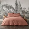 Alexandre Turpault - Housse de couette unie en satin de coton Bio 120 fils/cm² Teophile Terre cuite