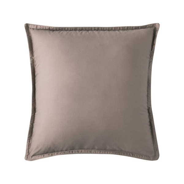 Alexandre Turpault - Taie carrée unie en satin de coton Bio 120 fils/cm² Teophile Biche
