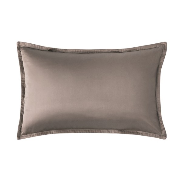 Alexandre Turpault - Taie rectangle unie en satin de coton Bio 120 fils/cm² Teophile Biche