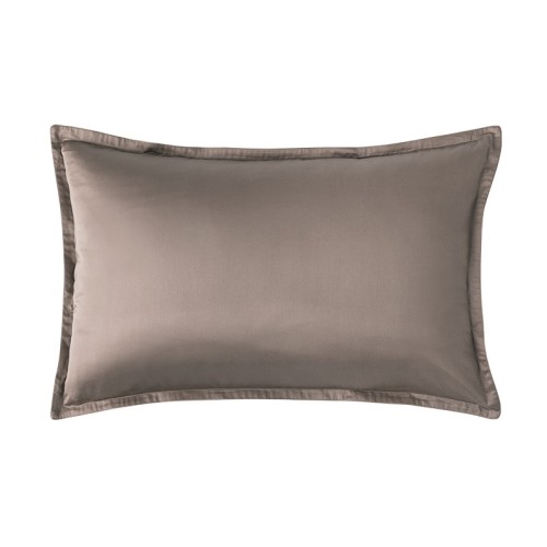 Alexandre Turpault - Taie rectangle unie en satin de coton Bio 120 fils/cm² Teophile Biche