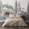Alexandre Turpault - Housse de couette unie en satin de coton Bio 120 fils/cm² Teophile Gazelle