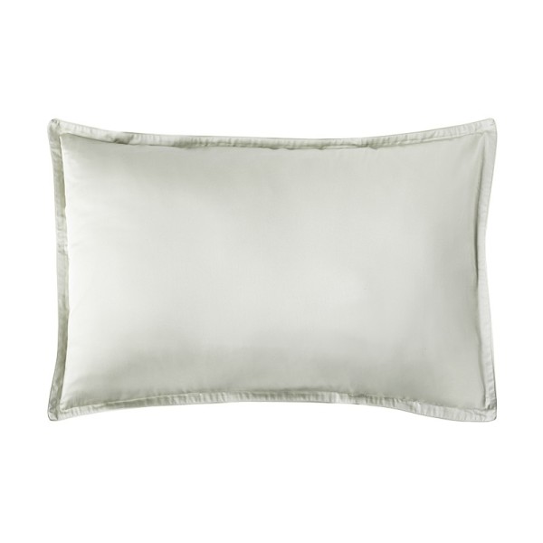 Alexandre Turpault - Taie rectangle unie en satin de coton Bio 120 fils/cm² Teophile Tilleul