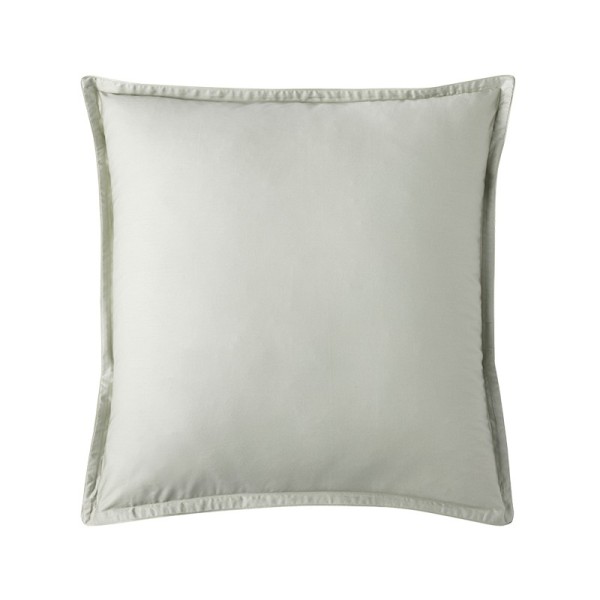 Alexandre Turpault - Taie carrée unie en satin de coton Bio 120 fils/cm² Teophile Tilleul
