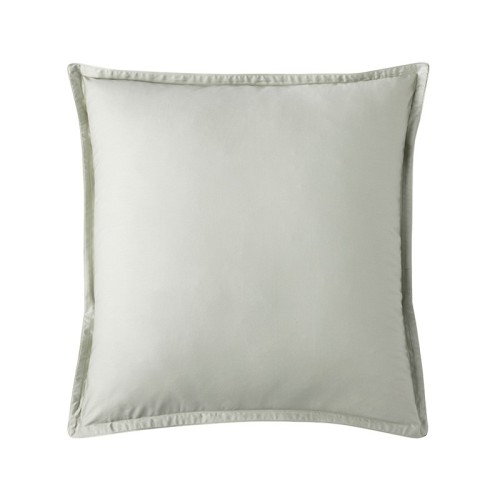 Alexandre Turpault - Taie carrée unie en satin de coton Bio 120 fils/cm² Teophile Tilleul